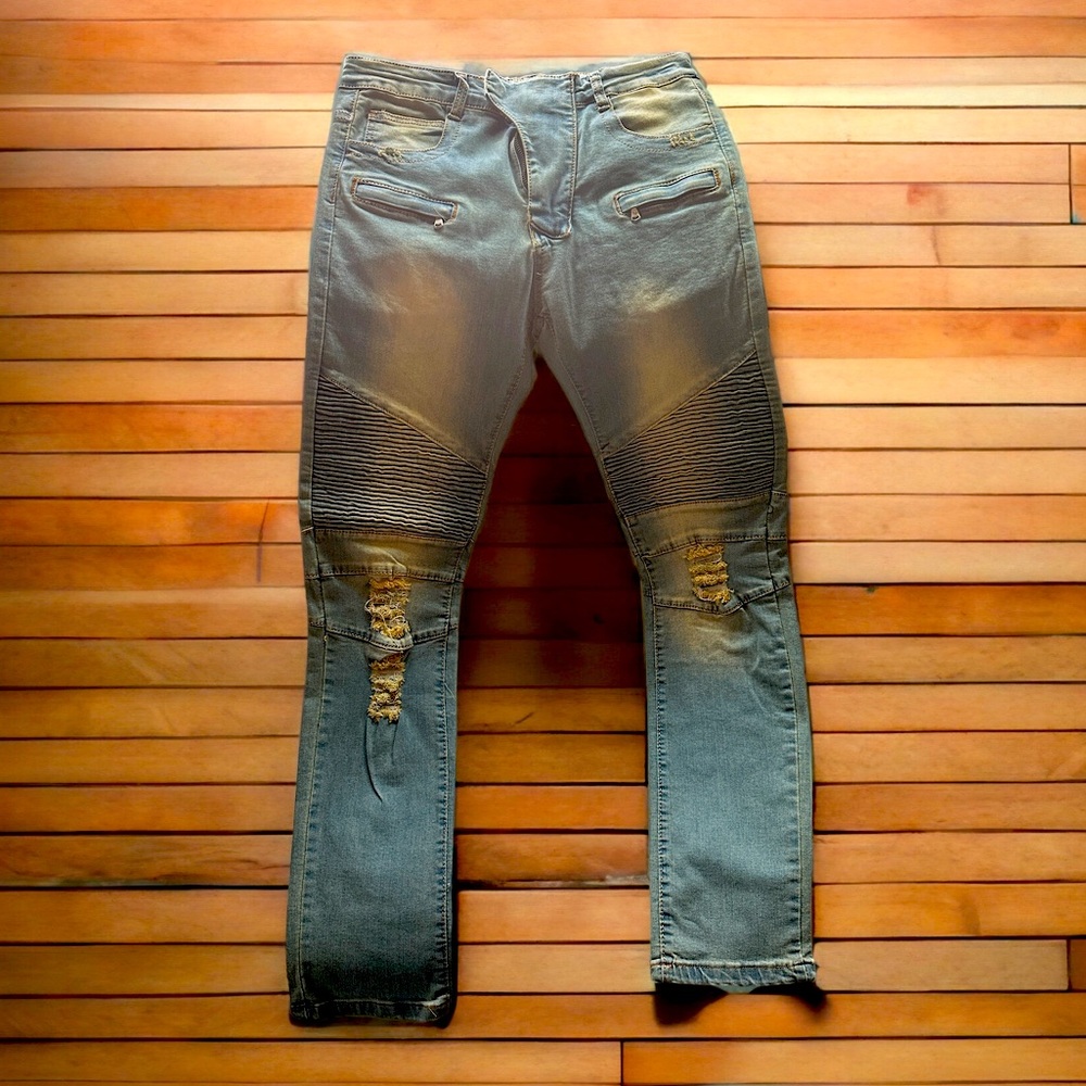 Dant Bulun - Men’s Jeans - Ripped/Distressed - Slim Fit - Size 30x30